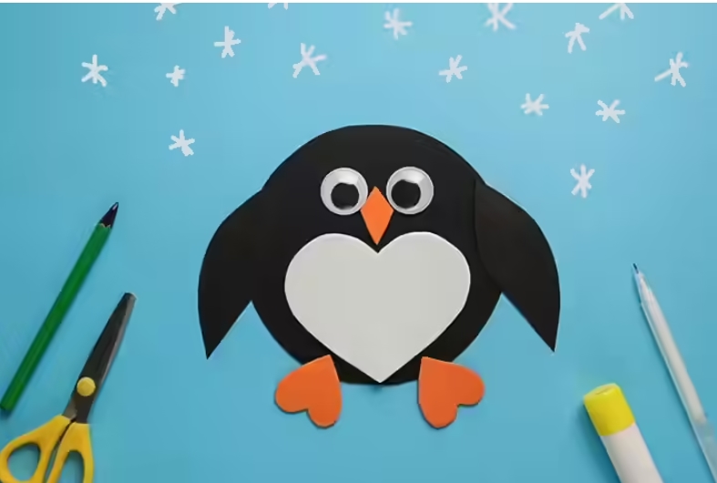 ساخت کاردستی کاغذی پنگوئن